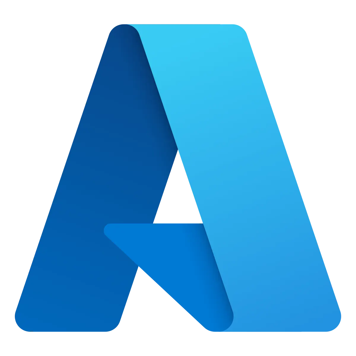 Blue geometric “A” symbol representing Microsoft Azure.